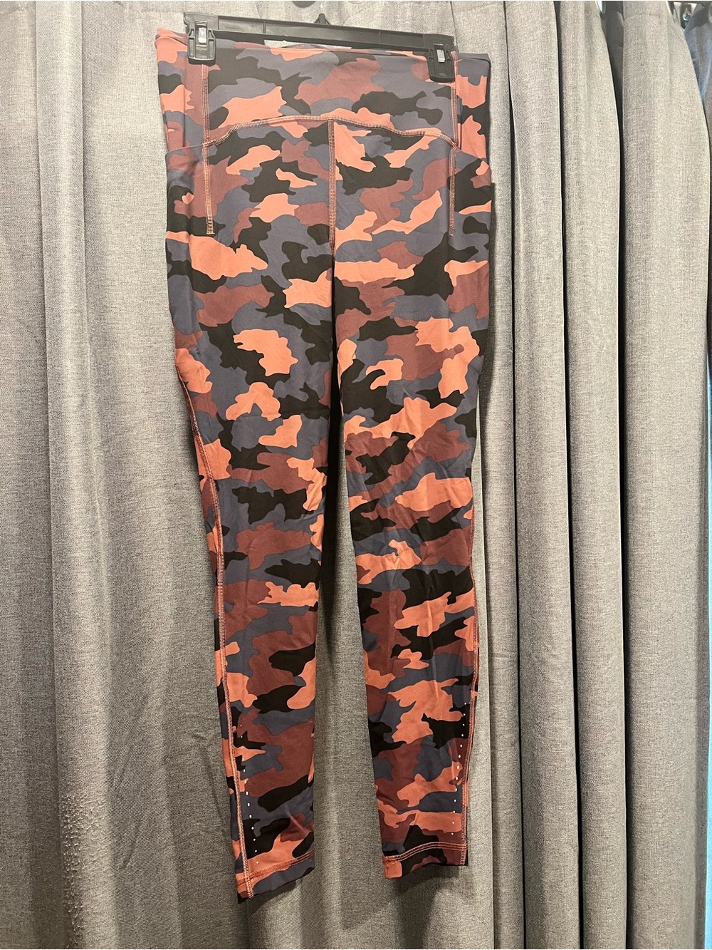 Lululemon Camo Print High-Waist Leggings in Rust & Black